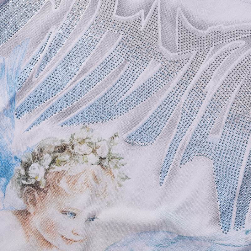 Remera Mixed Emotion White Dove Rhinestone White