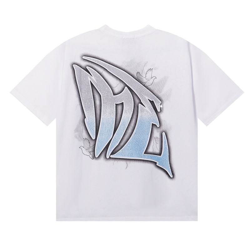 Remera Mixed Emotion White Dove Rhinestone White
