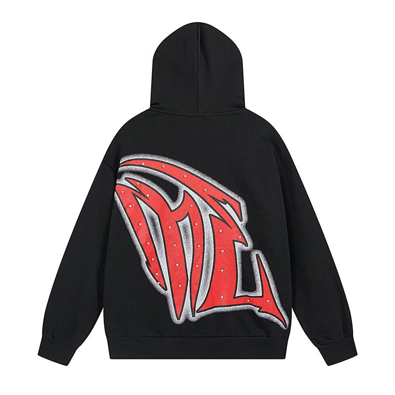 Campera Mixed Emotion Graffiti Rhinestone Black
