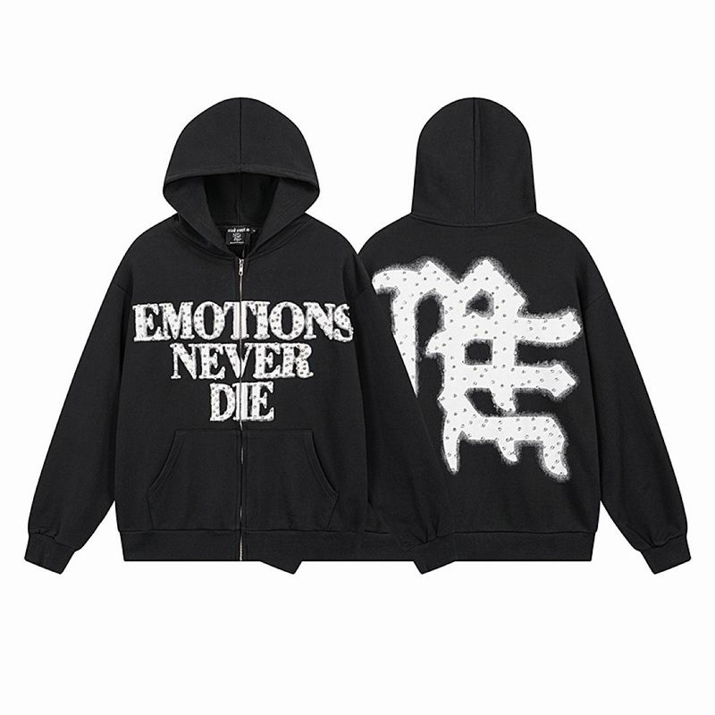 Campera Mixed Emotion "End" Rhinestone Black