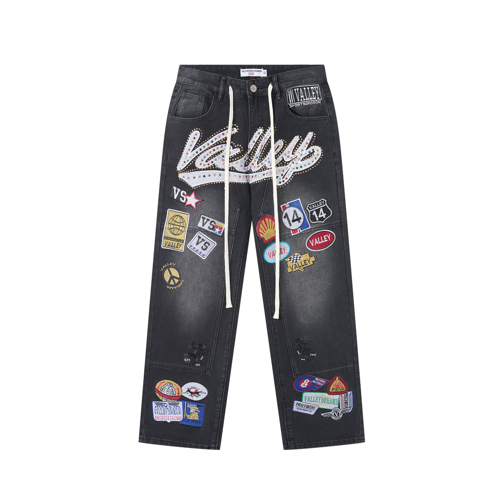 Pantalón de jean Valley Dreams Vale Forever 1980s Painters Black