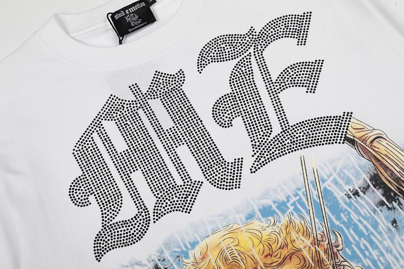 Remera Mixed Emotion Angel Rhinestone White