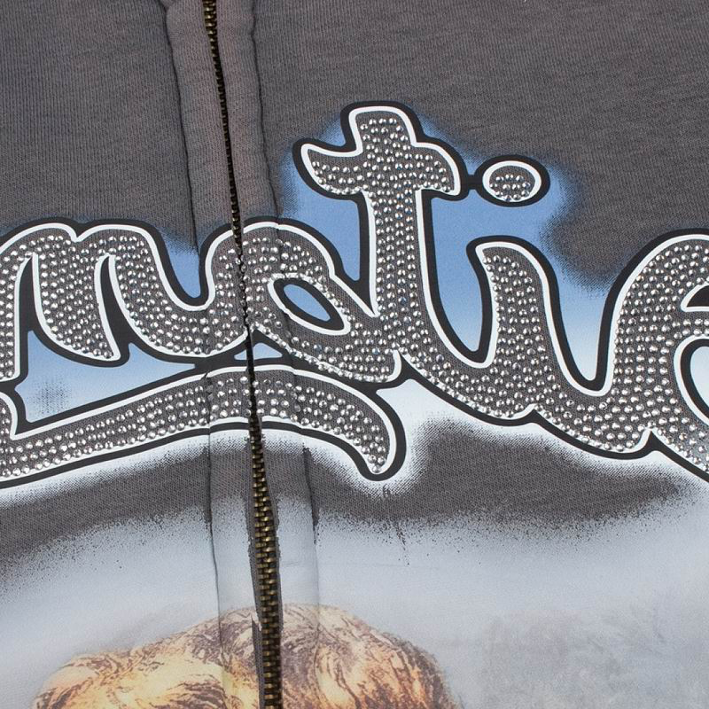 Campera Mixed Emotion Grey Rhinestone