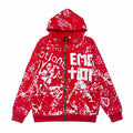 Campera Mixed Emotion Red Graffiti
