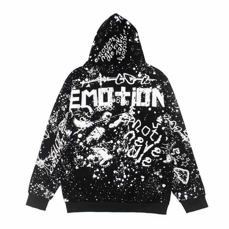 Campera Mixed Emotion Black Graffiti