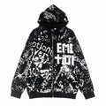 Campera Mixed Emotion Black Graffiti