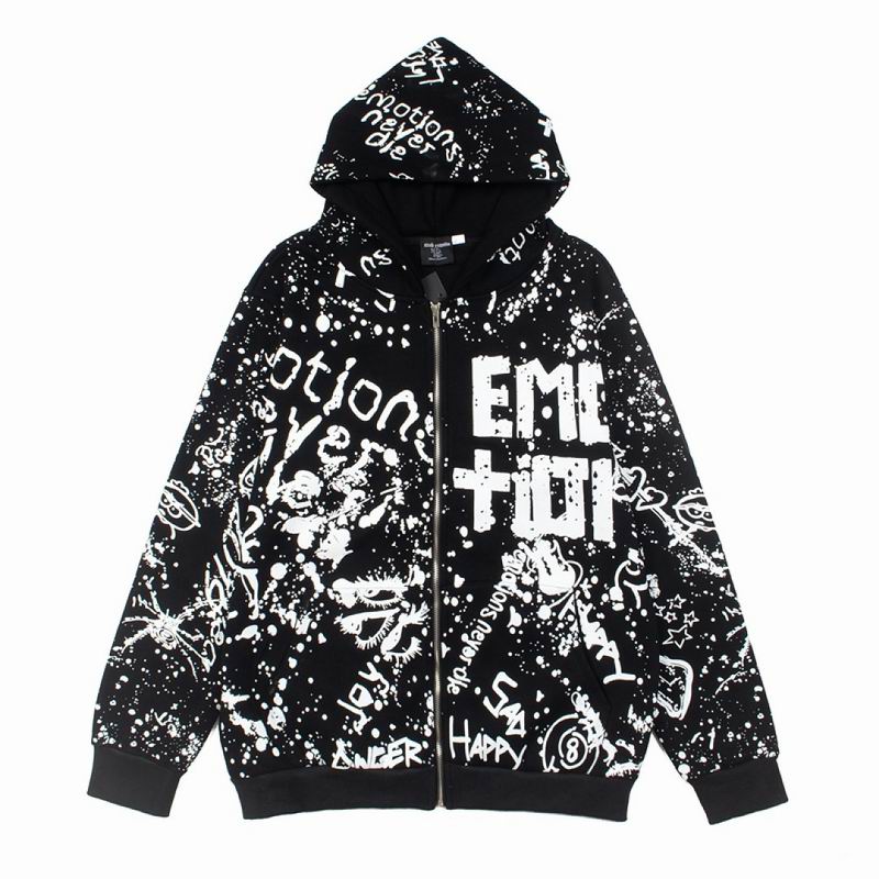 Campera Mixed Emotion Black Graffiti