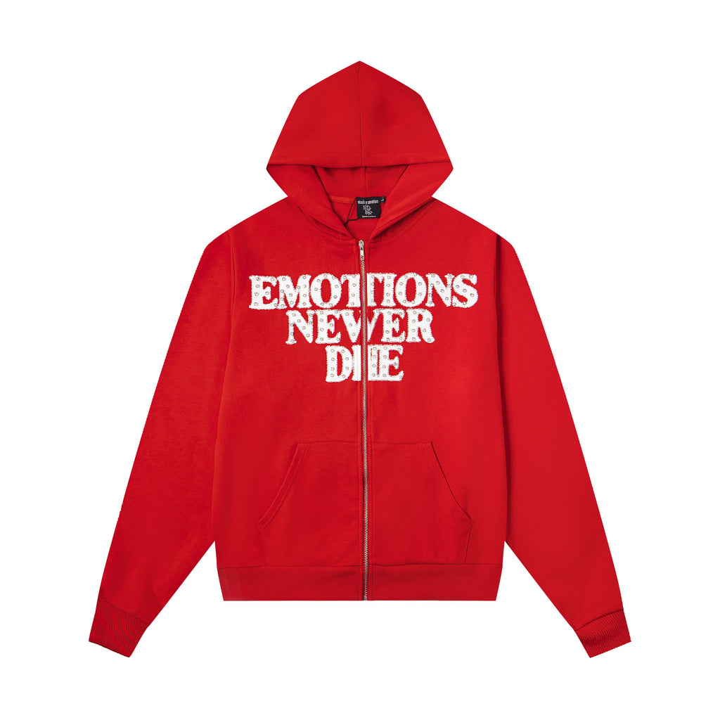 Campera Mixed Emotion End Rhinestone Red