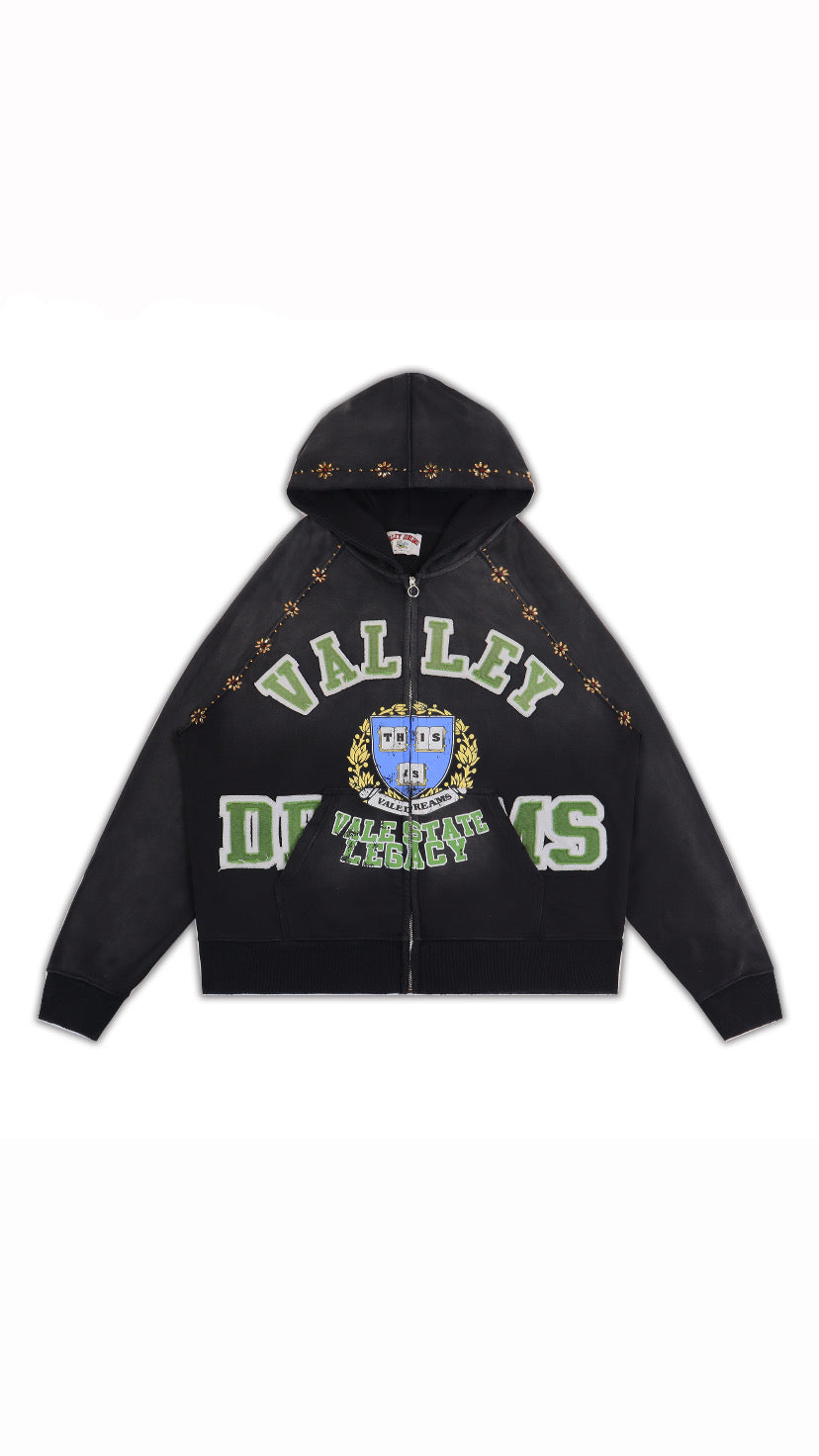 Campera Valley Dreams Varsity Crest Black
