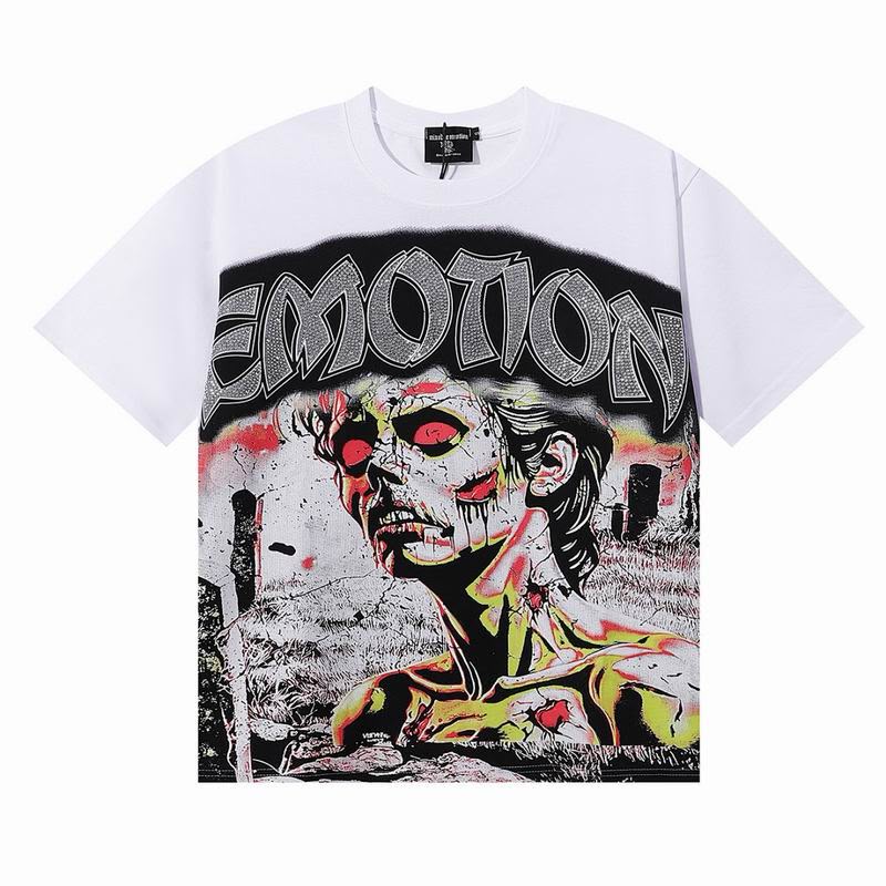 Remera Mixed Emotion Red Eye Iron Diamond White