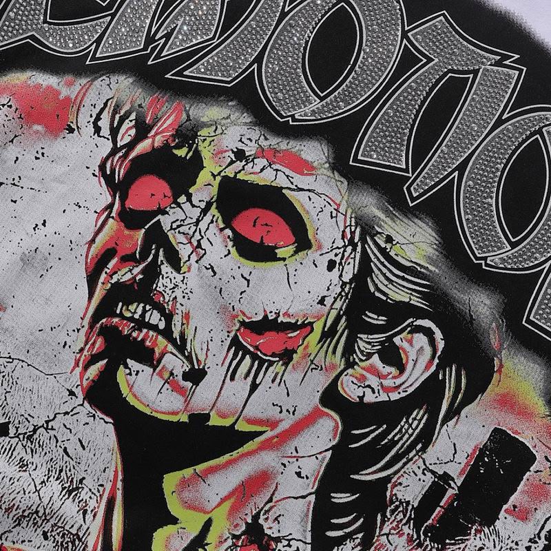 Remera Mixed Emotion Red Eye Iron Diamond White