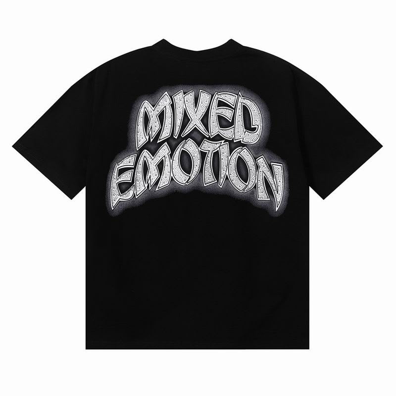 Remera Mixed Emotion Red Eye Iron Diamond Black