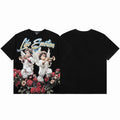 Remera Mixed Emotion Rhinestone Angel and Roses