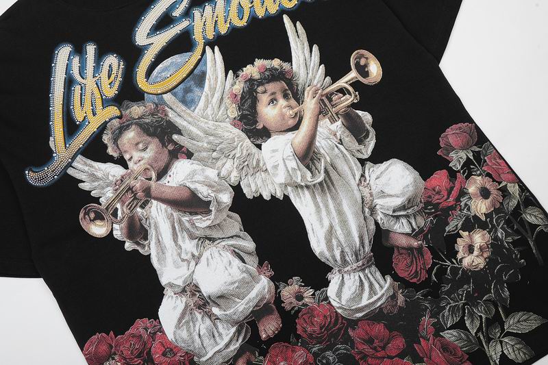 Remera Mixed Emotion Rhinestone Angel and Roses