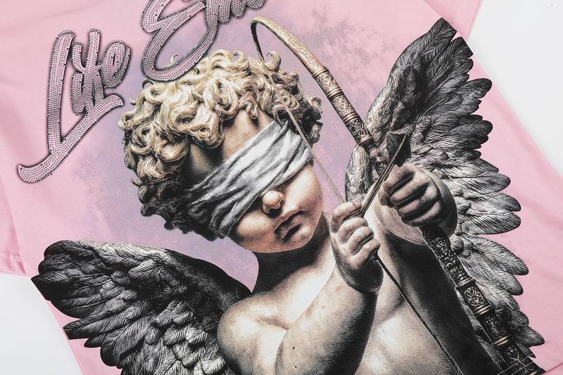 Remera Mixed Emotion Cupid Angel Rhinestone Pink