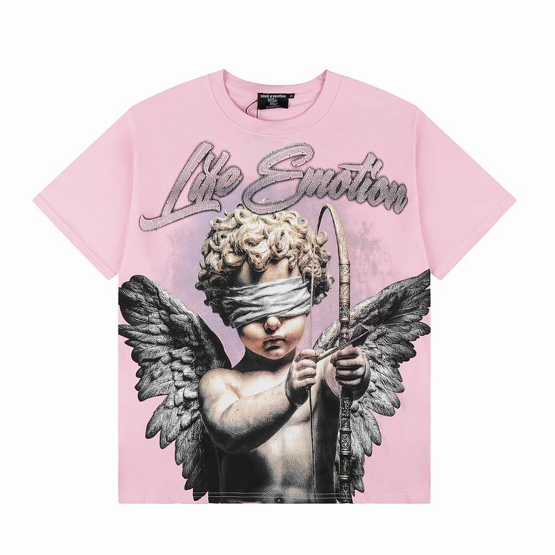Remera Mixed Emotion Cupid Angel Rhinestone Pink