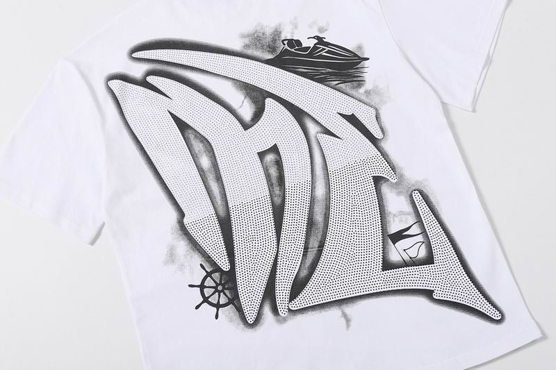 Remera Mixed Emotion Jetski Rhinestone White
