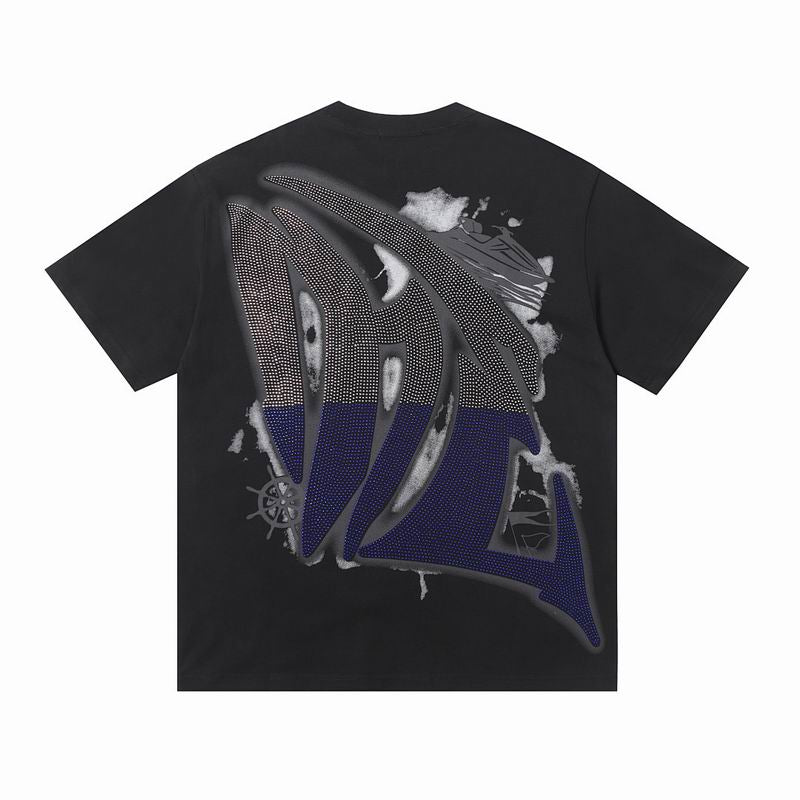 Remera Mixed Emotion Jetski Rhinestone Black