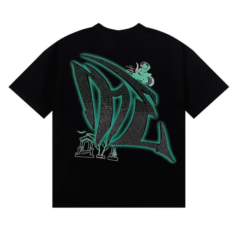 Remera Mixed Emotion Goblin Rhinestone Black
