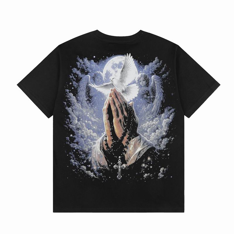 Remera Mixed Emotion Angel Praying Hands Black