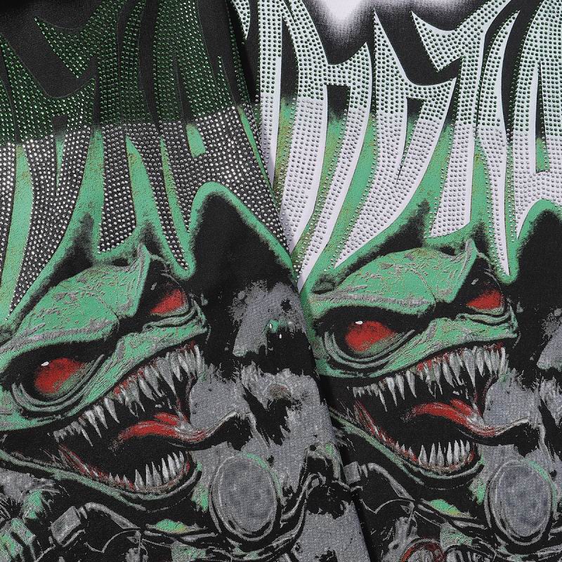 Remera Mixed Emotion Goblin Rhinestone Black