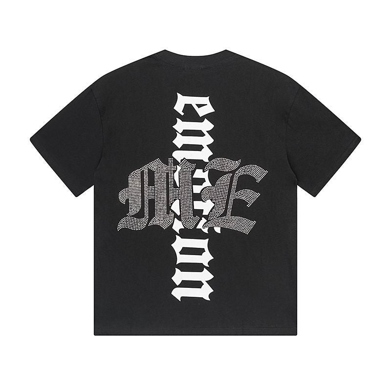 Remera Mixed Emotion Beach Rhinestone Black
