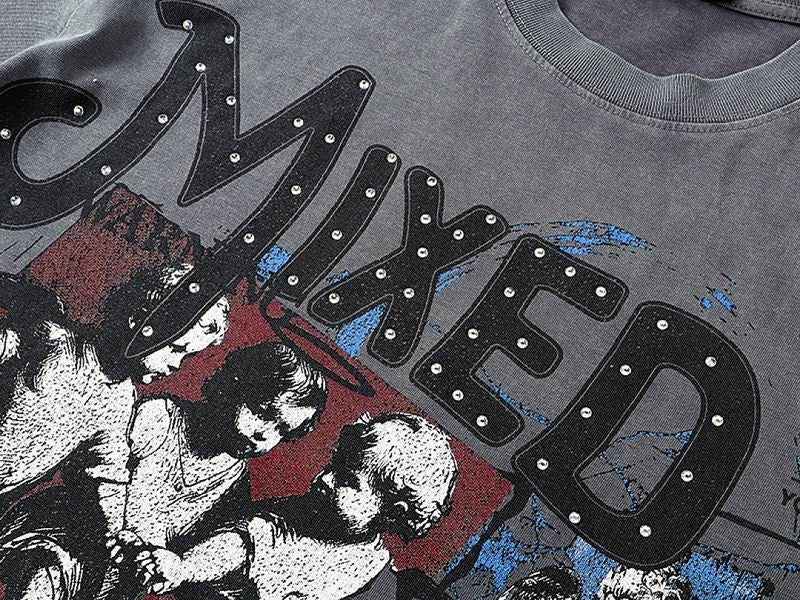 Remera Mixed Emotion Grey Friends