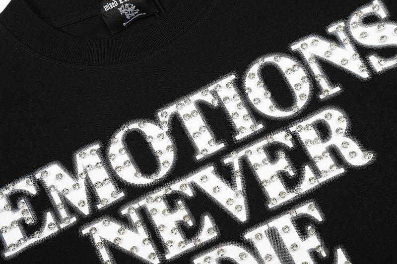 Remera Mixed Emotion End Rhinestone Black